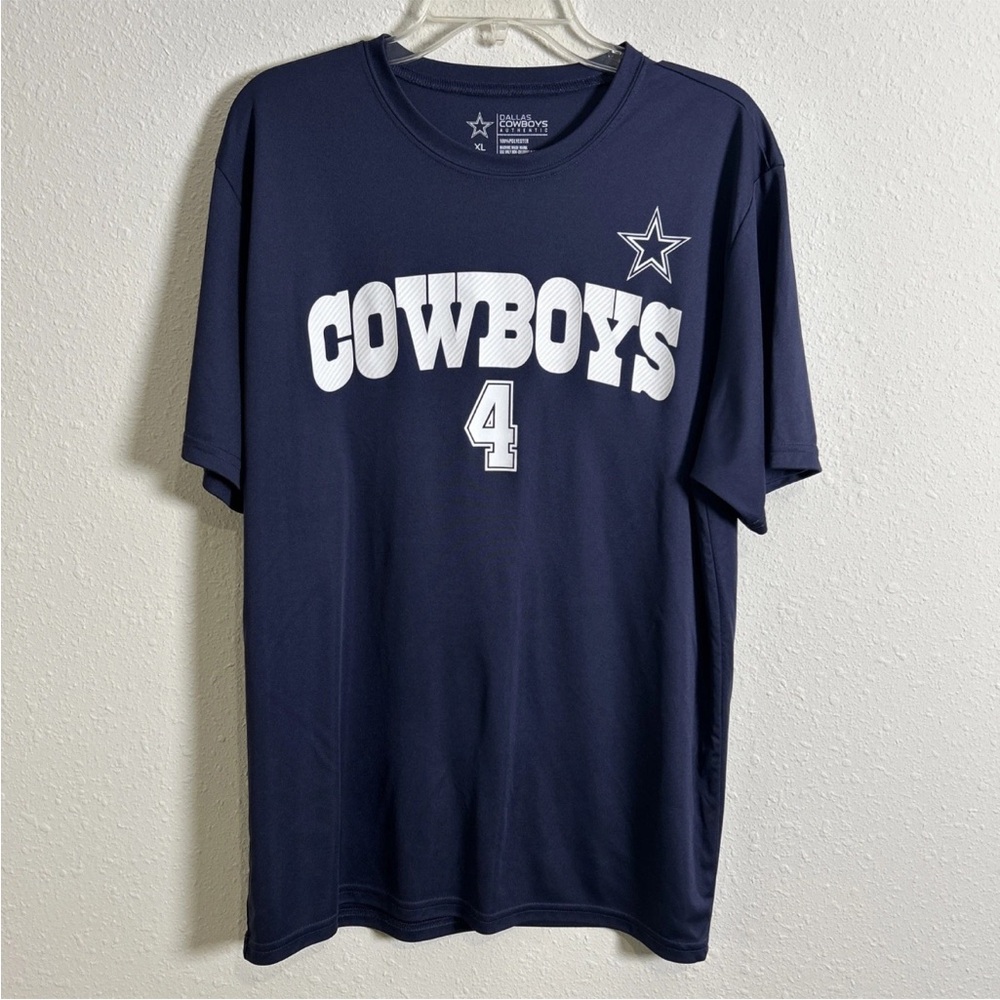 Dak Prescott Authentic Dallas Cowboys Performance Training Warm Up Jersey Tee XL